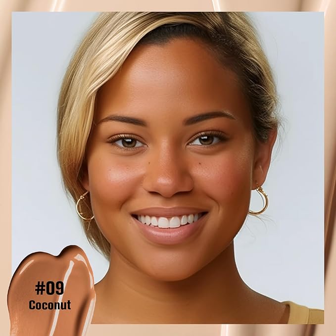 UCANBE Matte Liquid Foundation with Brush, Skincare Serum fl. oz.