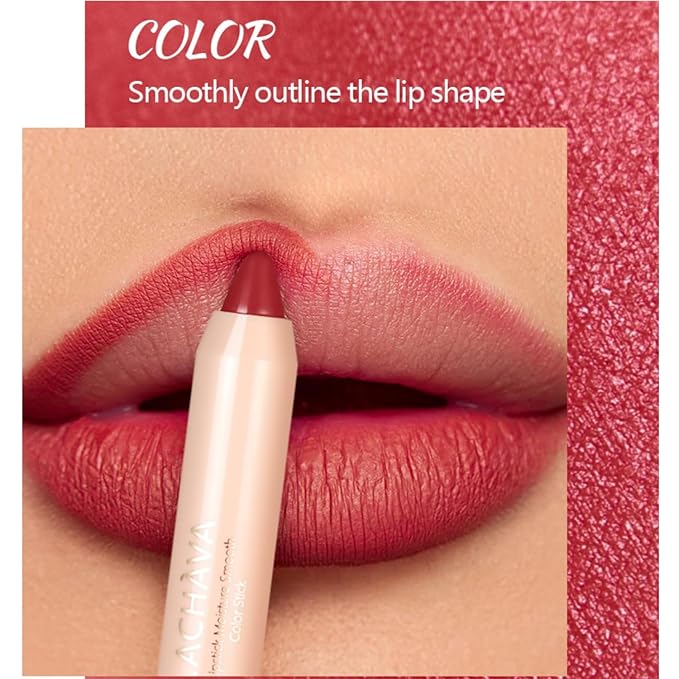 8 Colors High Pigmented Smooth Matte Lip Liner Pencil, Waterproof Velvet Lipstick Pen, Professional Lip Liner for Girls and Women (07)