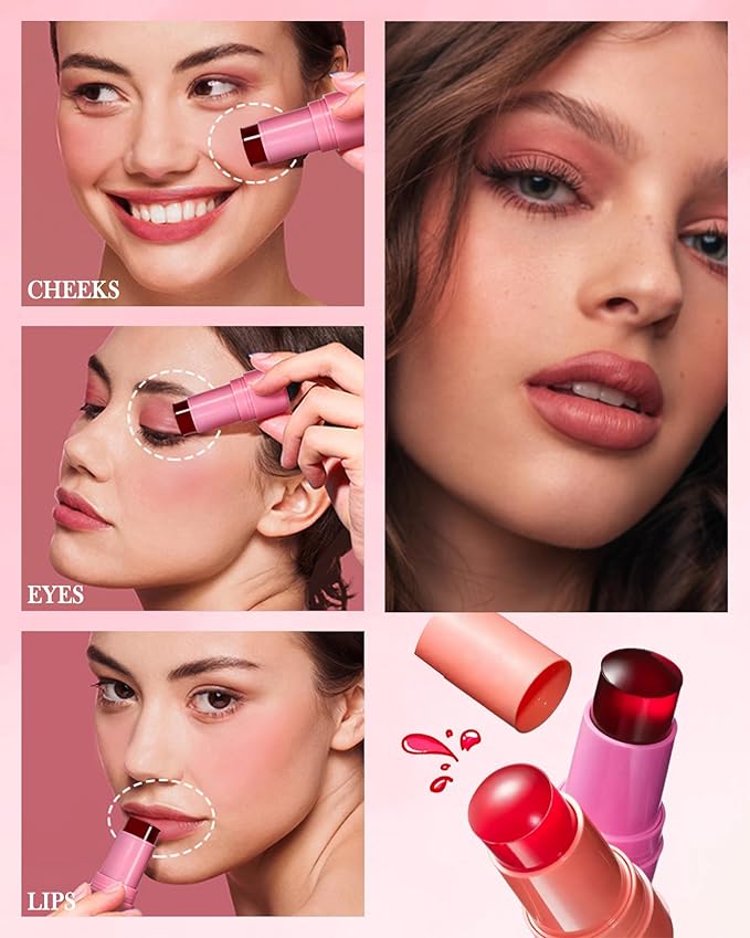 Makeup Jelly Tint,Cooling Water Jelly Tint Berry Blush Lip Stains-04