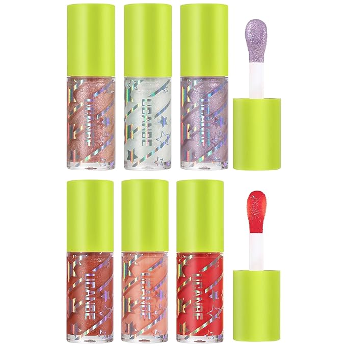 UCANBE 6 Color Glitter Lip Glow Set - Glitter