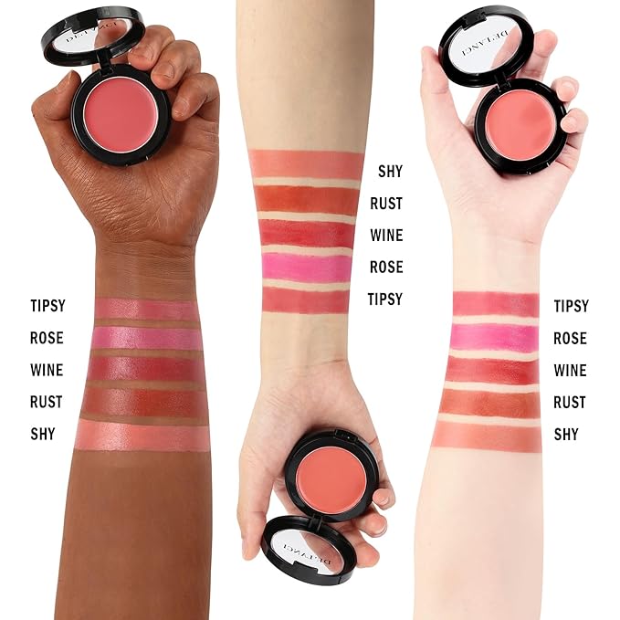 DE'LANCI Blush Single for Cheeks+Lip, Buildable Color Silky