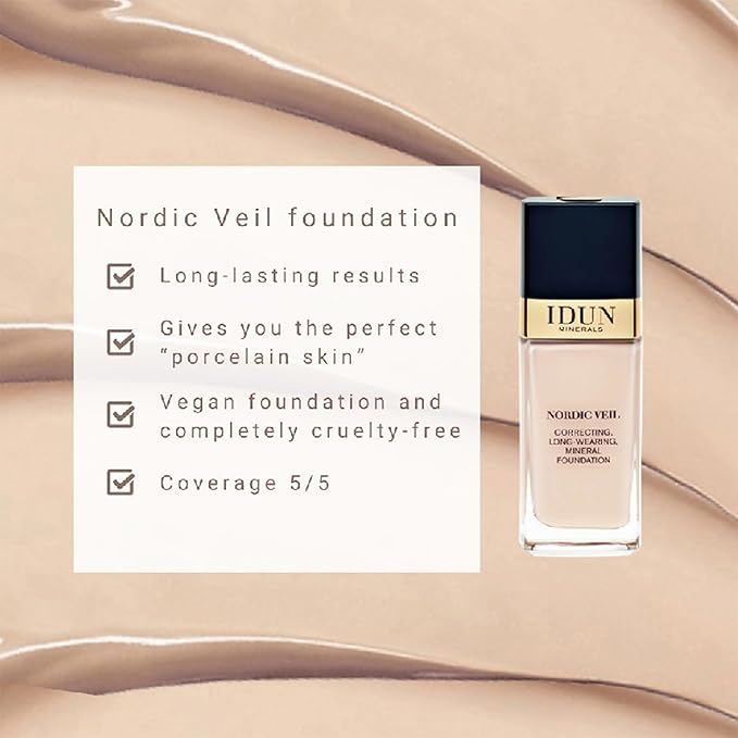 Nordic Veil Foundation - Full and Poreless Coverage, - 0. 88 oz