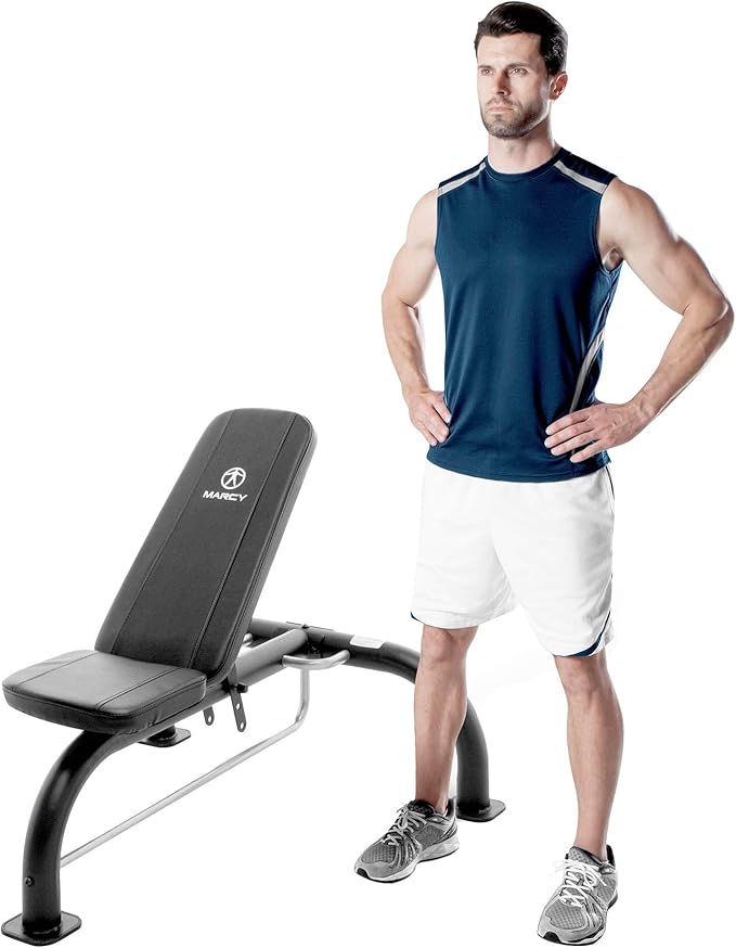 Marcy Multipurpose Utility Weight Bench – Adjustable Backrest Positions SB-10900 Black 9.25 x 17.50 x 42.00"