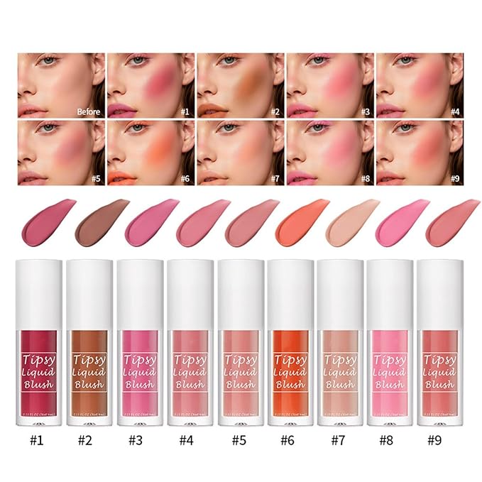 MAEPEOR Matte Liquid Blush 9 Colors Soft Cream (Color 08)