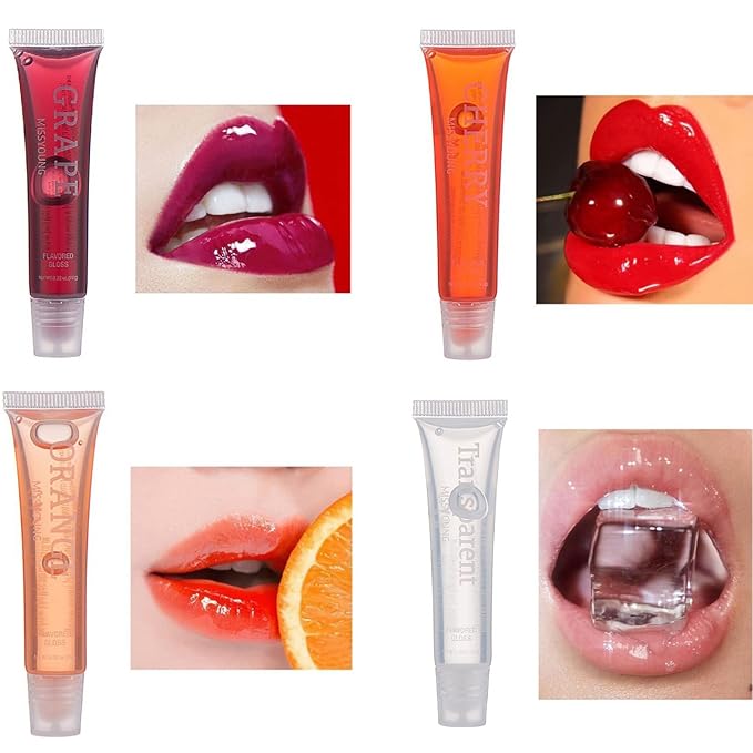 6Pcs Lip Glow Oil Wet, Hydrating Candy Lip Glow