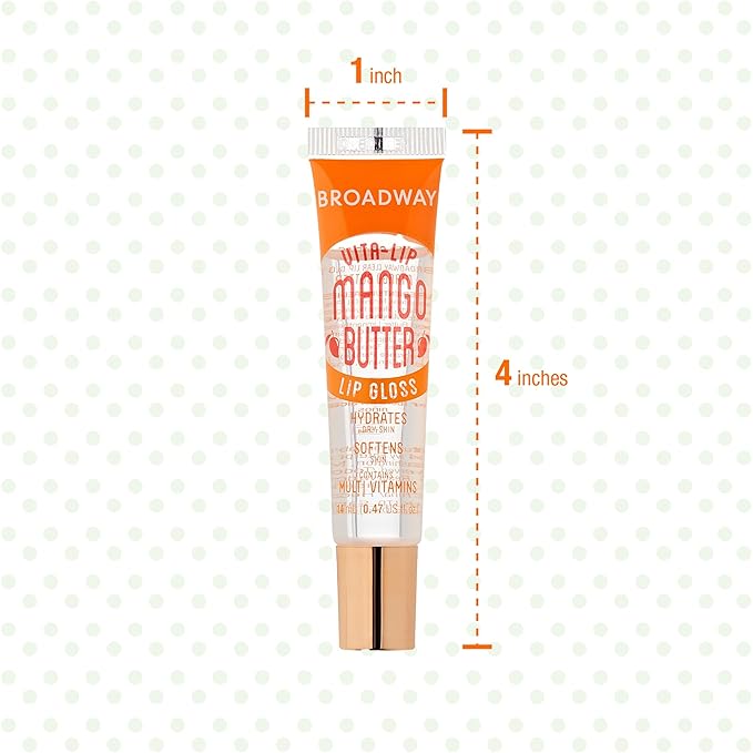 Ruby Kisses Broadway Vita-Lip Clear Lip Gloss (10 Pack), Ultra-Hydrating & Soothing Formula with Vitamins, High-Shine Non-Sticky Finish Lip Balm with Mint, Rosehip, Coconut, Mango, Argan, Honey, Shea