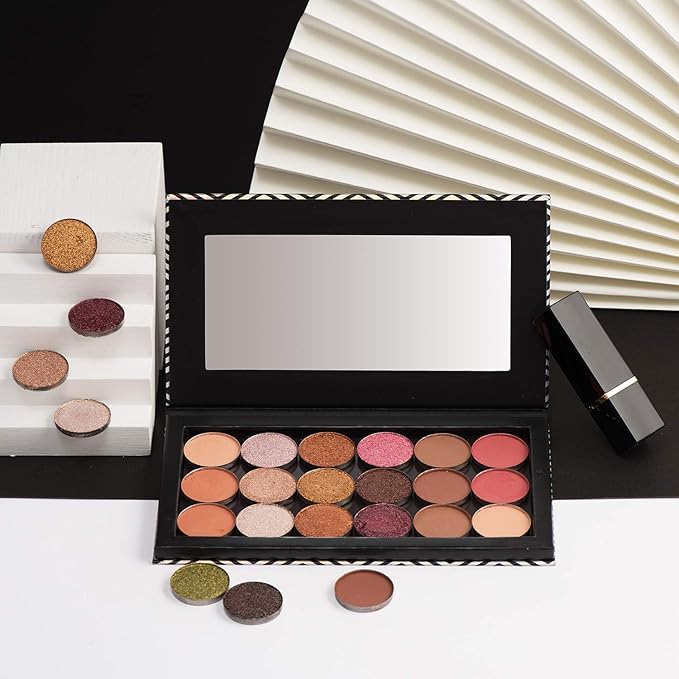 Magnetic Palette Black Empty Makeup Palette with Mirror