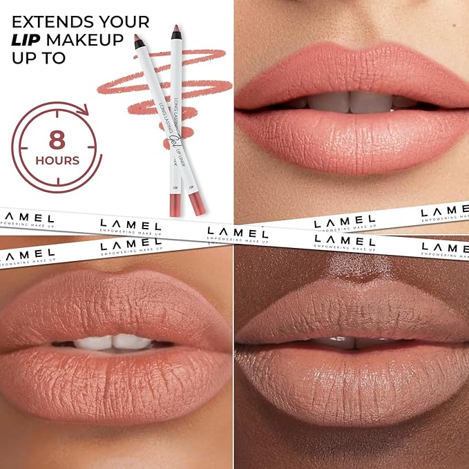 Matte Gel Lip Liner Pencil | Weightless & CreamyTexture - Sharpenable - Longwear & Waterproof - High Pigmented & Flawless Finish - Cruelty-free & Paraben-Free, 401, 1,7g/0.05oz. (Coral)