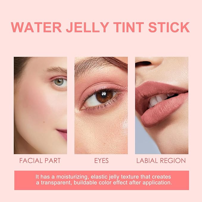 Milk Water Jelly Tint, Sheer Lip & Cheek Stick. (Coral)