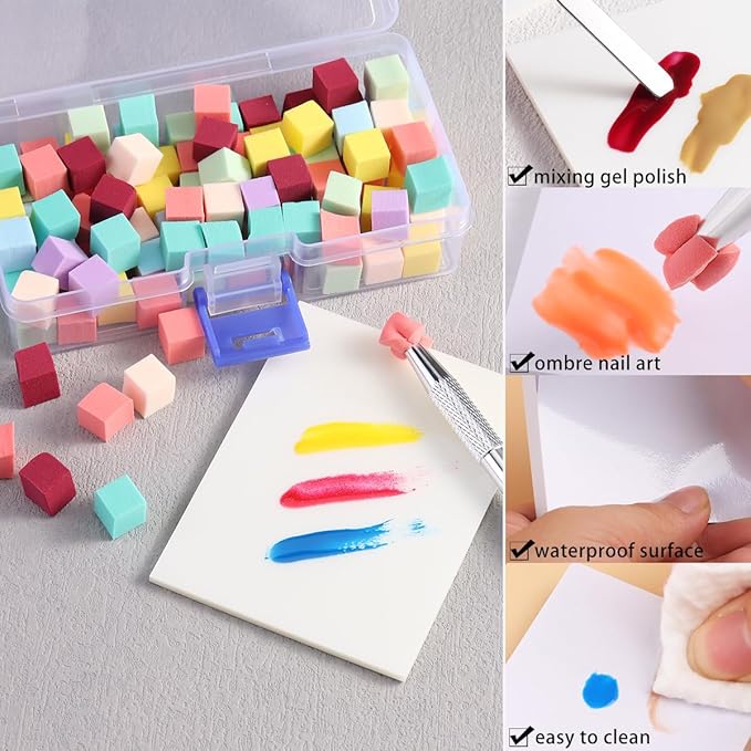 100Pcs Soft Nail Sponges for