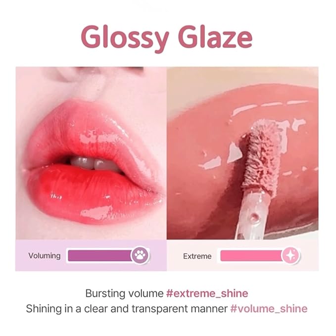 Chewy Lip Glaze, High Shine Lip Gloss, Korean Beauty (GZ04 Lavender Mauve, 3.5 grams)