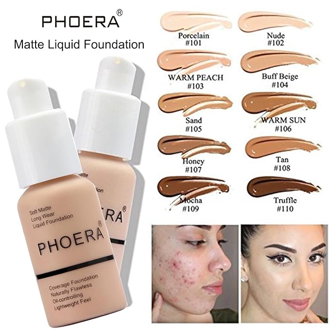 PHOERA Foundation,PHOERA CC Cream Foundation Color Correcting Anti