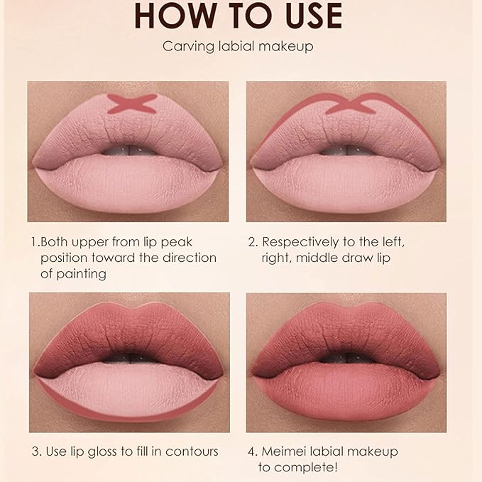 BestLand 6Pcs Matte Liquid Lipstick +