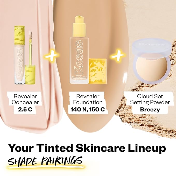 Kosas Revealer Concealer - Medium Coverage Makeup with 2.5 C)