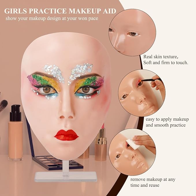 Practice Makeup Face, Face Painting Mannequin Head