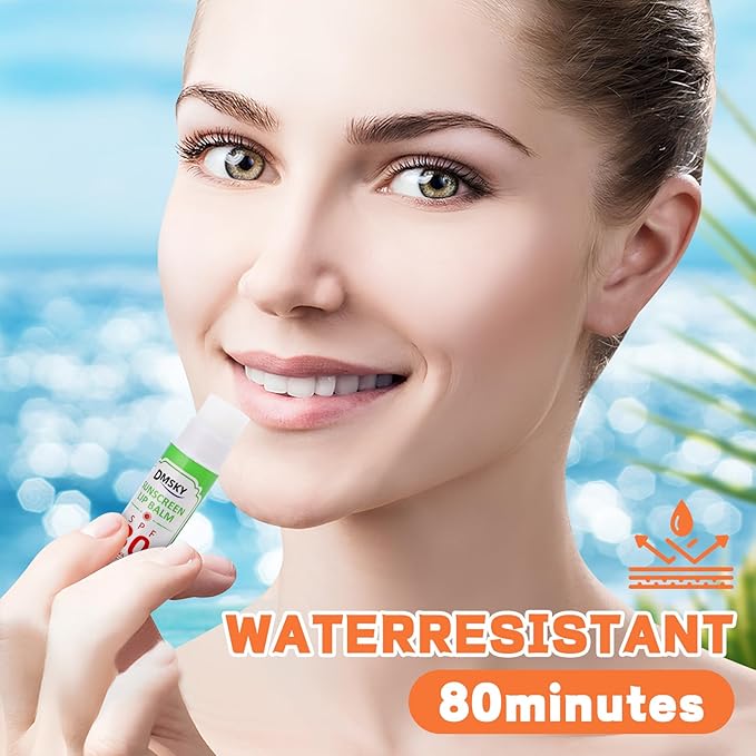 DMSKY SPF Lip Balm Bulk 16 Pack, Sunscreen Lip Balm with SPF 30, Broad Spectrum UVA/UVB Protection, Sunscreen for Lips Travel Size