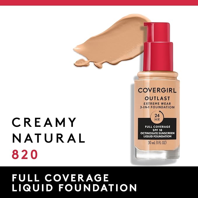 Covergirl Outlast Extreme Wear 3-in-1 Full Coverage Liquid Fl. Oz.