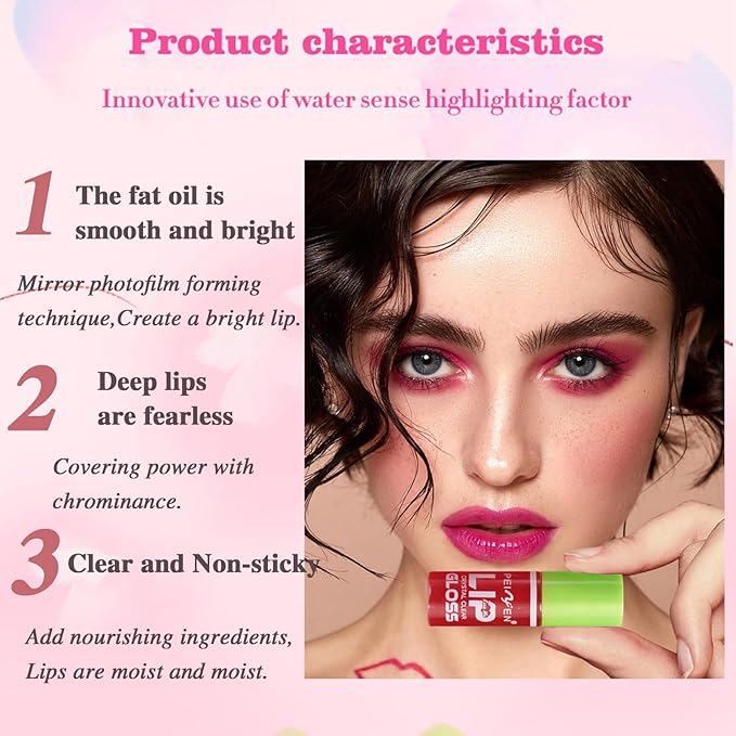Mini Lip Oil Lip Glaze, 6 Colors Fat Glaze,