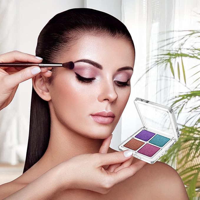 Beaupretty 4 Pieces Empty Eyeshadow Pallet 4 Grids