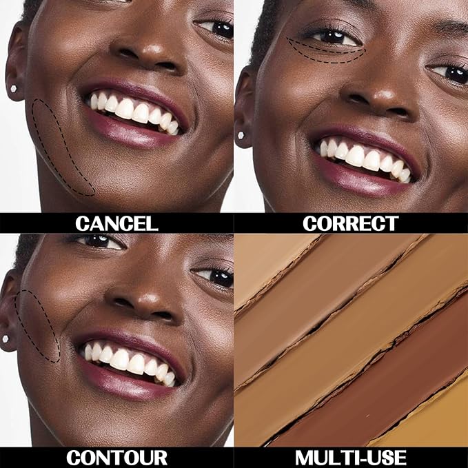 5 In 1 Multi-Use Correcting Concealer Palette,Waterproof Long