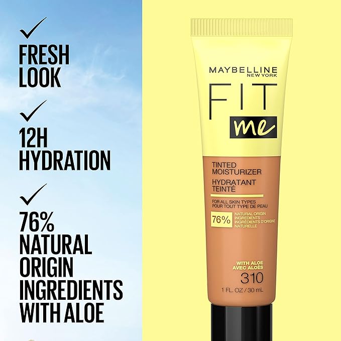 Maybelline Fit Me Tinted Moisturizer, Natural Coverage, Face
