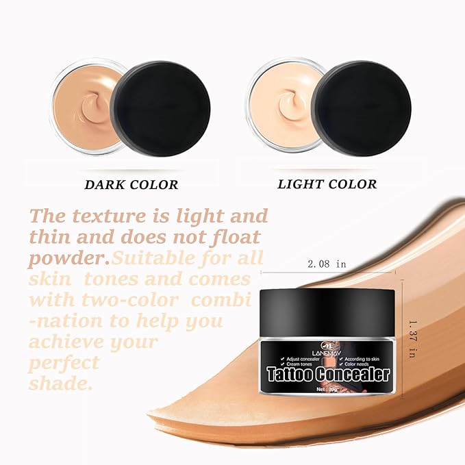 Tattoo Cover Up, Invisible Waterproof Concealer,Long Lasting Professional