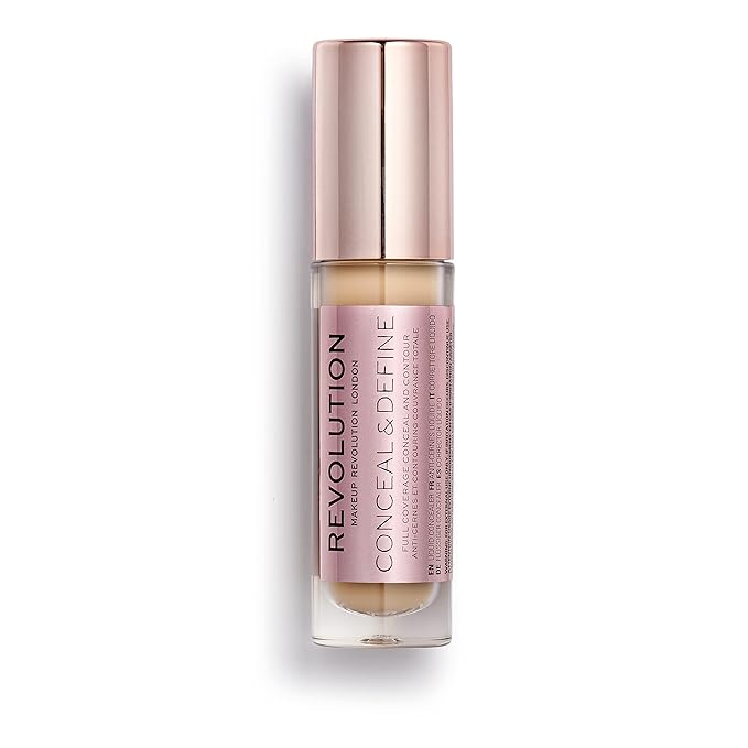 Makeup Revolution Conceal and Define Concealer, Full Coverage 0.7 Fl Oz