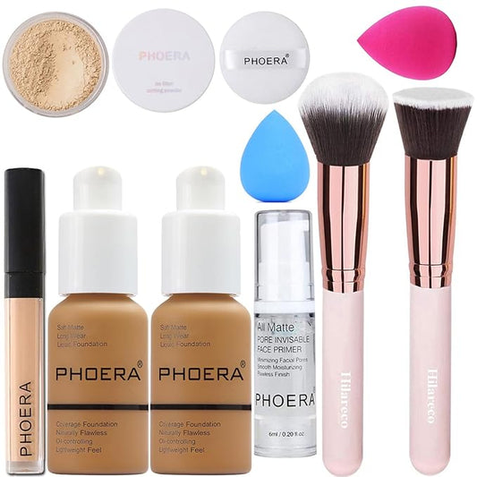 PHOERA Foundation,PHOERA Concealer,PHOERA Makeup Foundation Full Coverage Up (111 Chestnut)