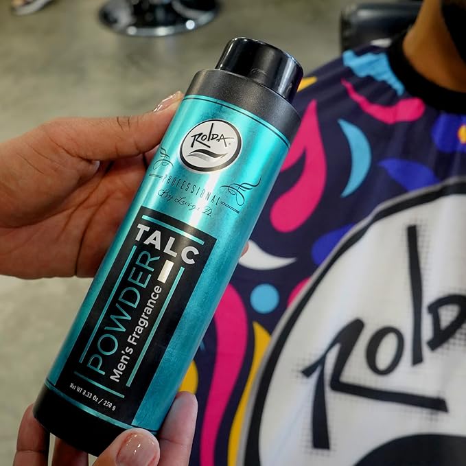 Rolda Men's Barber Talc Powder - White Talcum Prevent Irritation