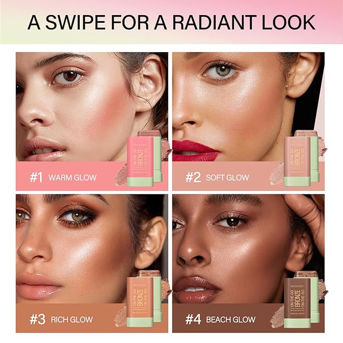 Cream Contour Stick, Face Cream Bronzer Makeup Stick Warm Glow)