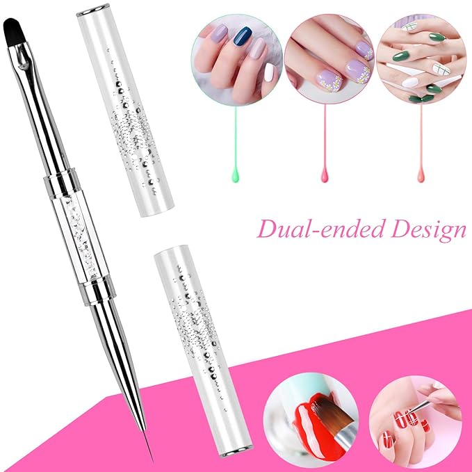 1pcs dual-ended nail design brush