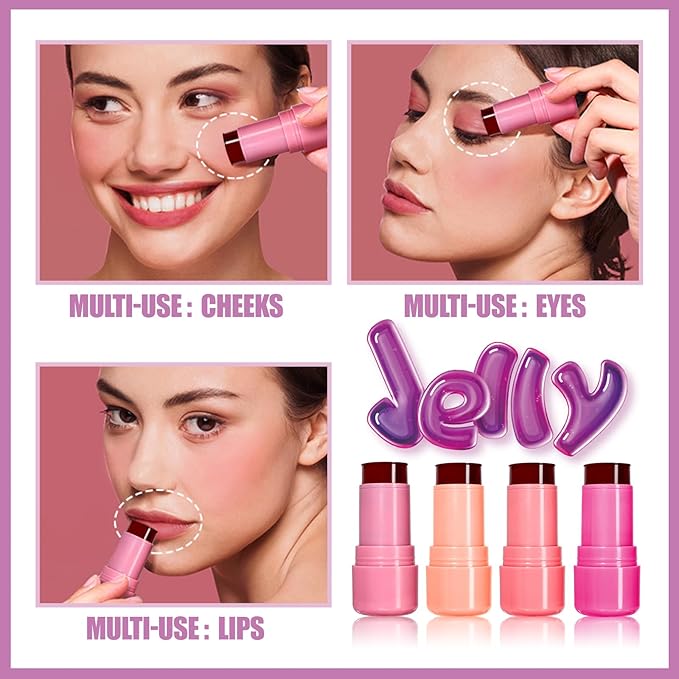 Multi-Use Jelly Tint, Milk Jelly Blush Stick, Cooling Cooling