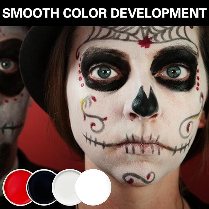 Black Face Body Paint Halloween Cosplay Clown Zombie