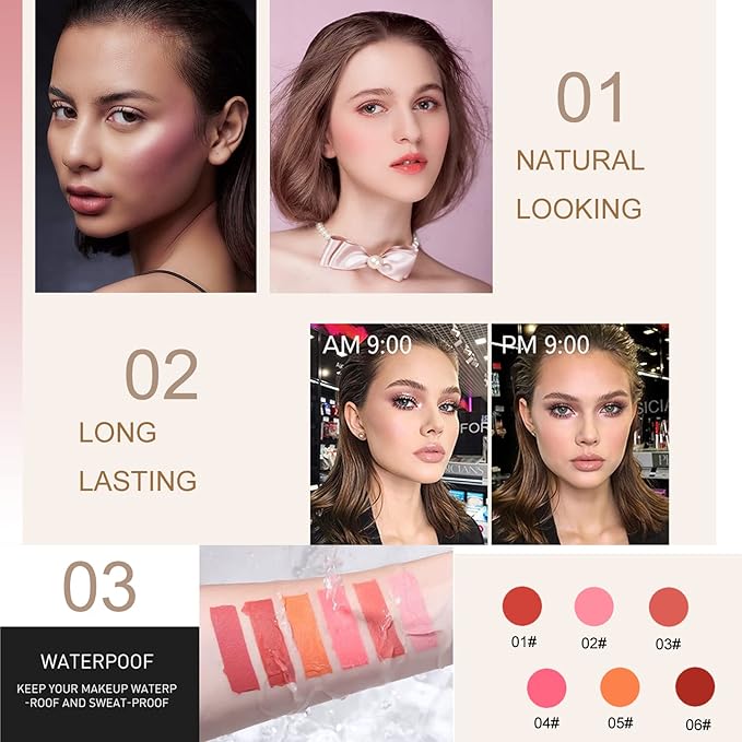 Red Rose Liquid Blush Makeup, Liquid Blush for Fl Oz(04#)