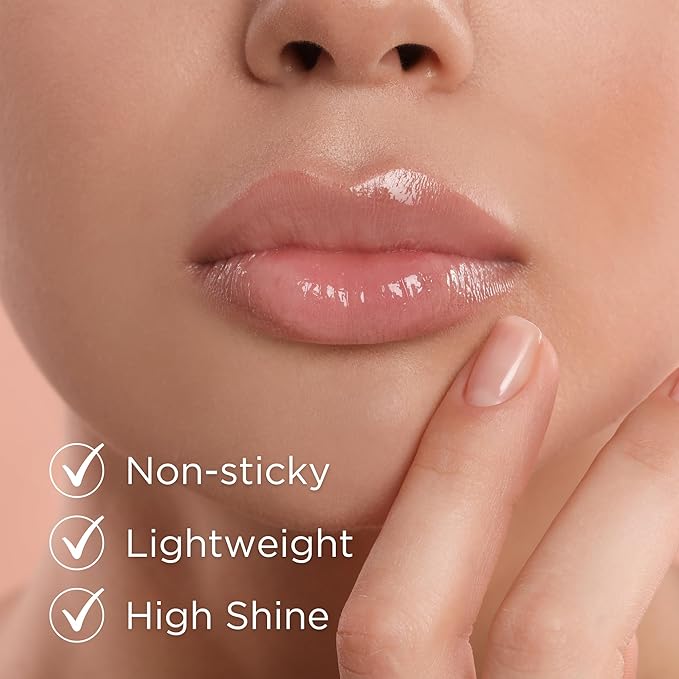 Roller Girl Roll-On Lip Gloss (Strawberry Amber, 2 Pack) – Lip Gloss for Women with Hydrating Vitamin E & Moisturizing Shine, Refreshingly Lightweight Your Lip Stain, Non Stick Gloss