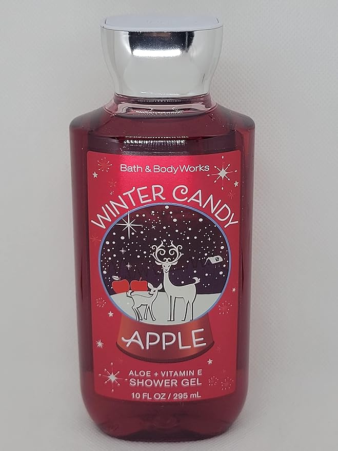 Bath & Body Works Winter Candy Apple Shower Gel Gift Sets For Women 10 Oz (Winter Candy Apple)