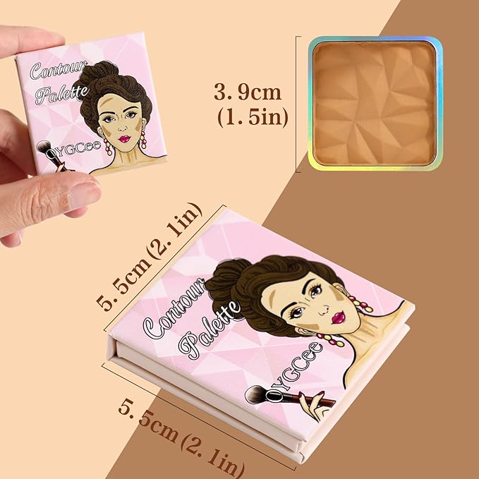 Matte White Highlight Contour Palette Bright,Mini Professional Matte