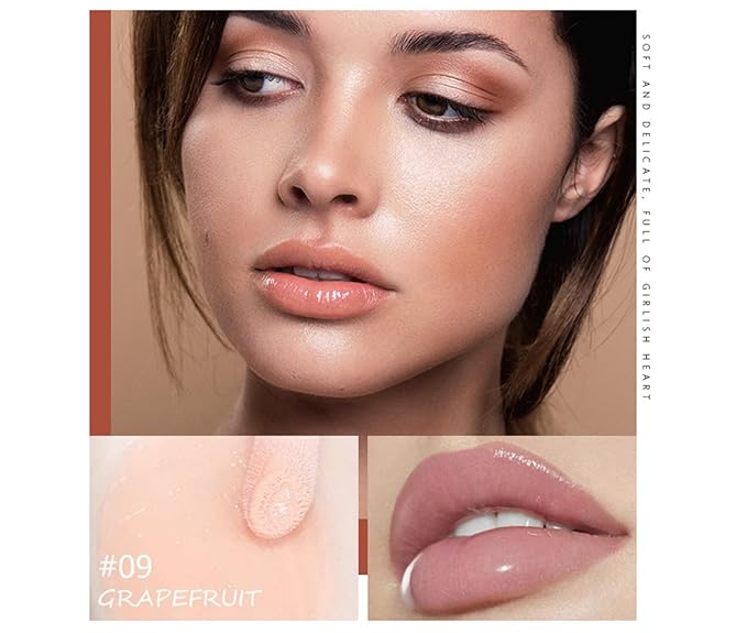 MAEPEOR Shimmer Glossy Lipgloss Set 8PCS Non-Sticky Moisturizing Glossy