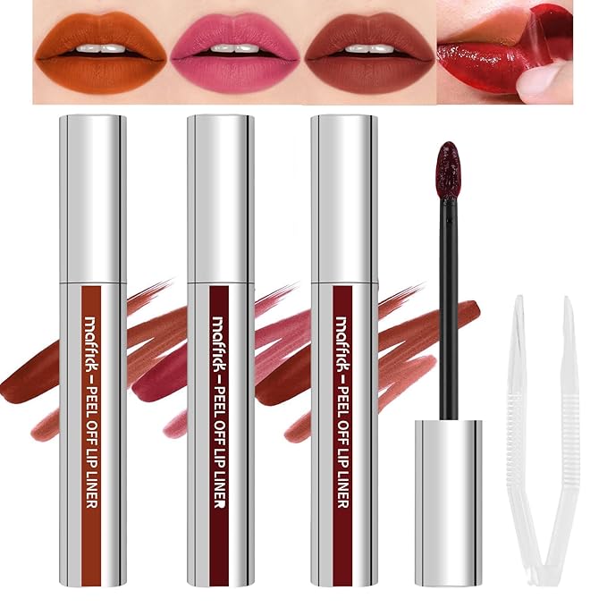 3PCS Lip Liner，Peel Off Lip Liner Tattoo, Peel Lip