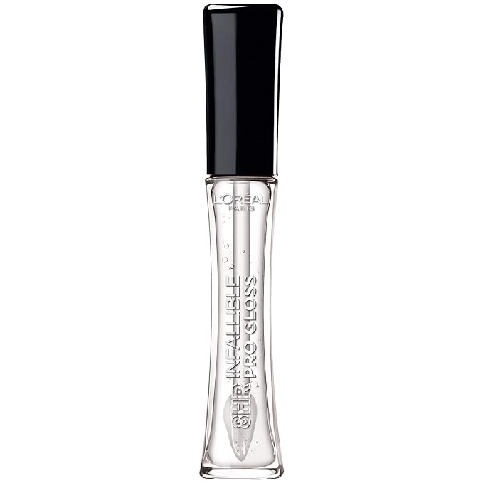 L’Oreal Paris Makeup Infallible 8 Hour Hydrating Lip Gloss, Crystal Glass, 0.21 Fl Oz