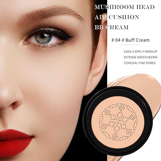 Ownest 2 Pcs Mushroom Head Air Cushion BB Primer-Buff Beige