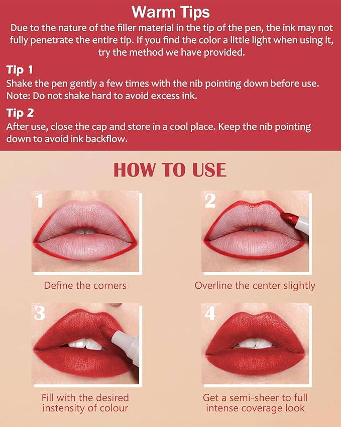 Lip Stain Marker Pen-1Pcs Berry Pink Hydrating Lip