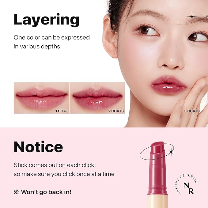 Nature Republic HONEY MELTING LIP (08 DARK CHERRY CHOUX) SOFT LIP STICK, Hydrating Gloss, Moisturizing balms, Sheer tint, Shine & Nude, Glowy Finish, korean make up