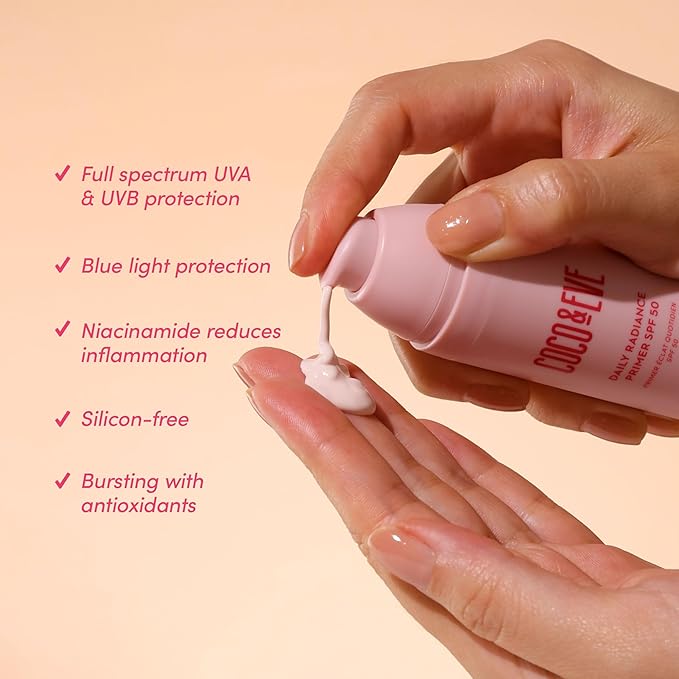 Coco & Eve Daily Radiance Primer SPF50 Sunscreen