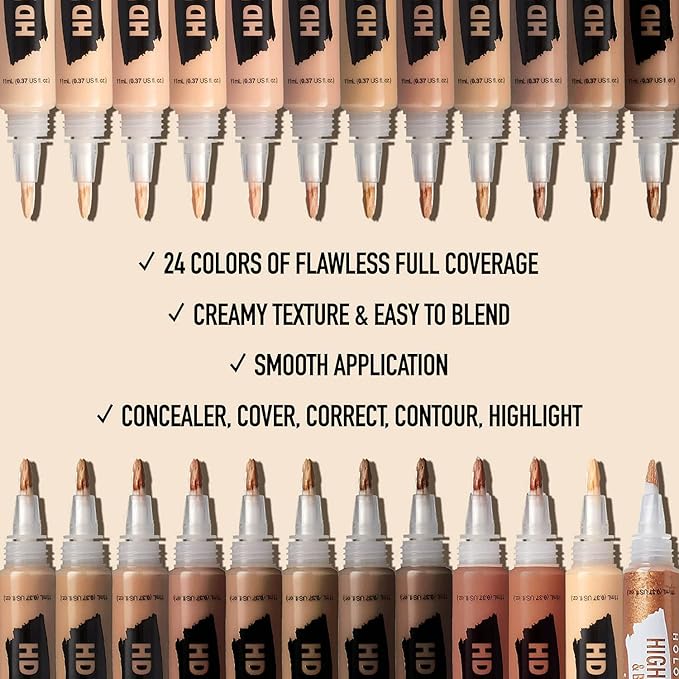 Ruby Kisses HD Concealer & Foundation Brush Flawless Corrector (Nude)
