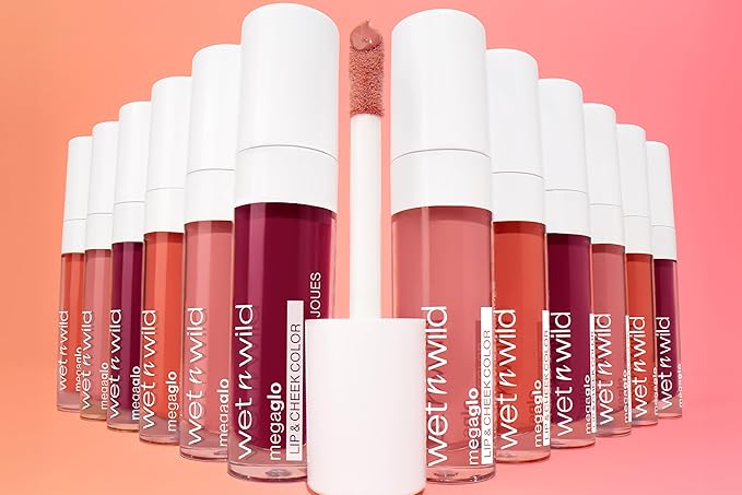 wet n wild Mega Glo Lip & Cheek Color, Creamy Rosy Stain, Buildable Multi-Use Soft Matte Finish, Vegan & Cruelty-Free - Rosy Romance