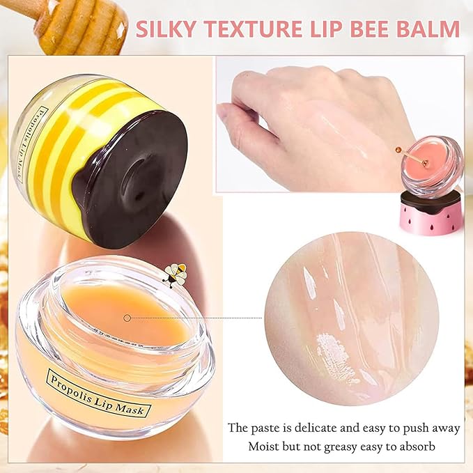 2 PCS Bee Lip Balm Honey Color