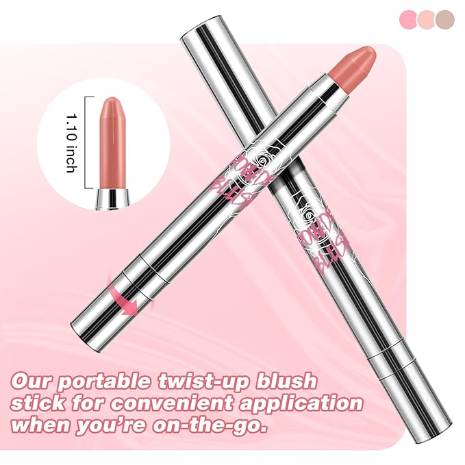 Boobeen Cream Blush Stick, Multi-Use Face Blush for & Blendable