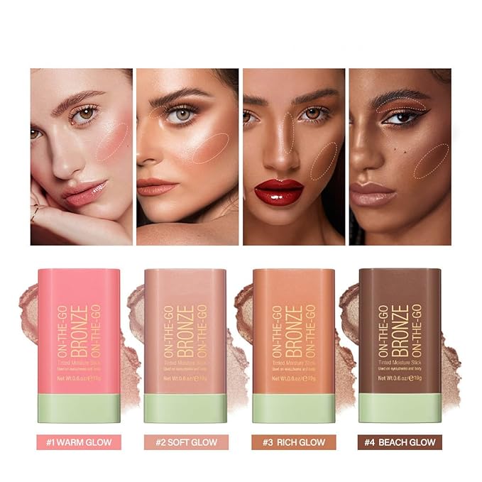 Bronzer Stick 4 Colors Blendable and Buildable Face