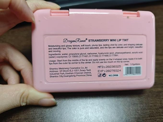 6 Colors Lip Tint Stain Set, Korean Lip